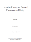 Lecturing Exemption Demand Procedure and Policy acukleme-kapak